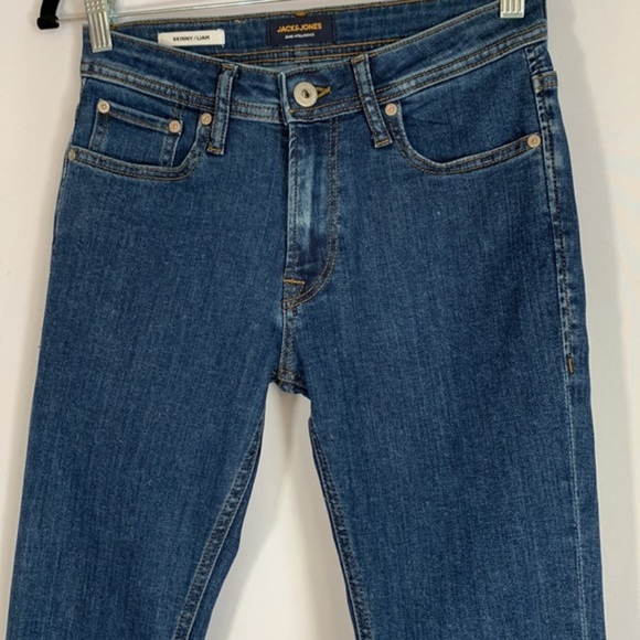 Jack and Jones Blue Skinny Liam Jeans - Picture 2 of 12